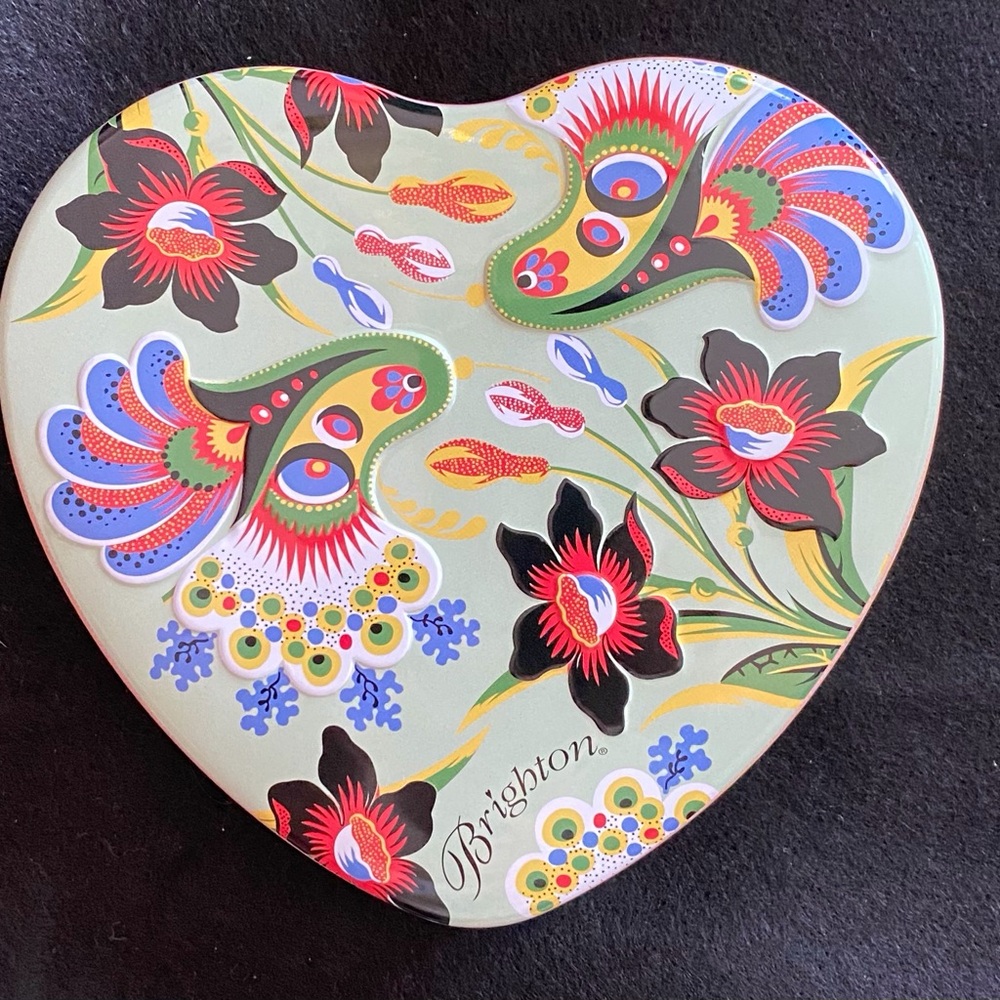 Brighton Heart-Shaped Floral Tin